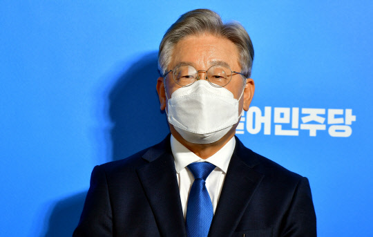 이재명 경기도지사가 광주·전남 경선 결과 발표 후 소감을 밝히고 있다. 연합뉴스